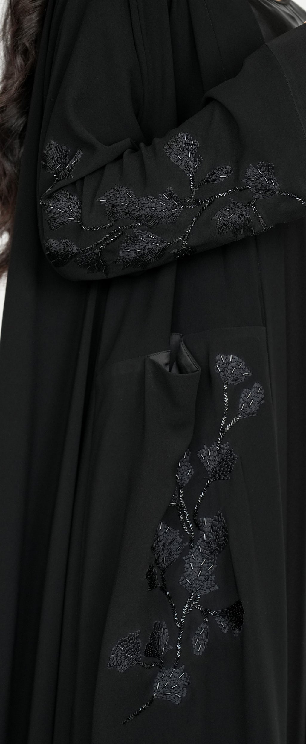 Black Open Abaya
