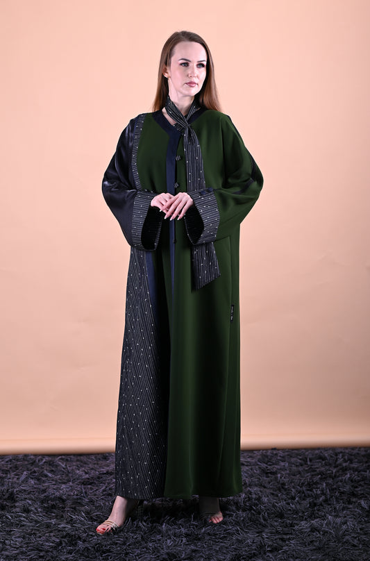 Elegant Crepe Silk Dark Green