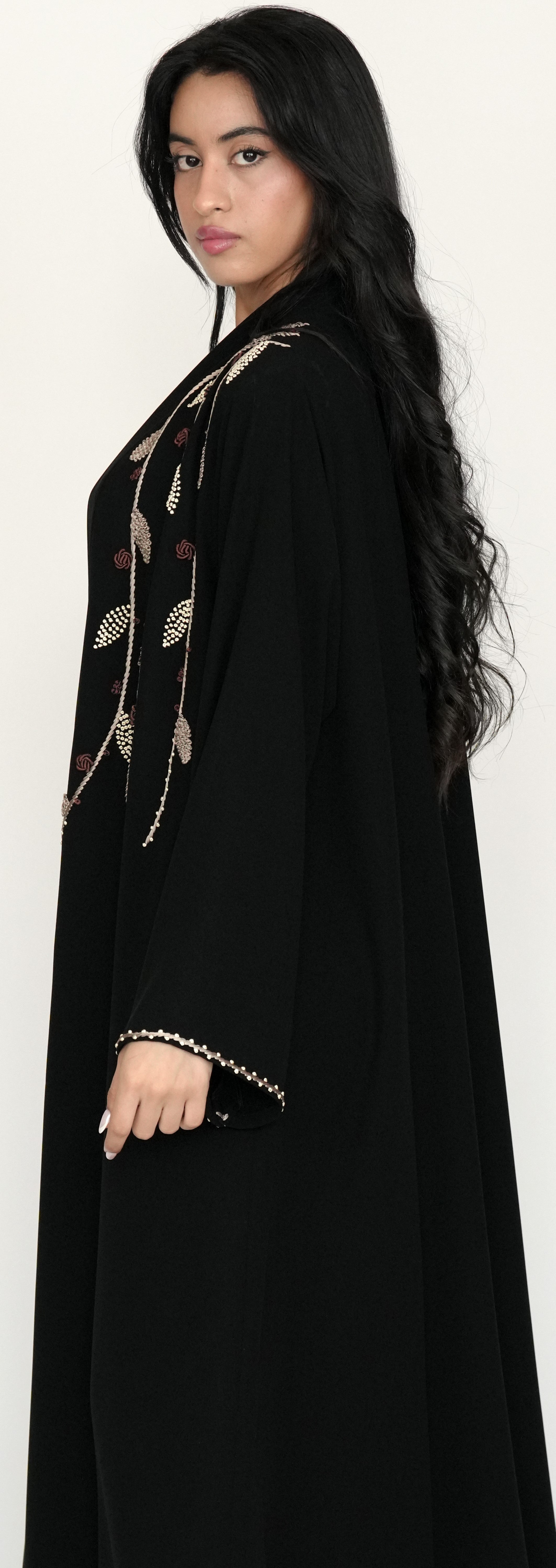 Black Open Abaya