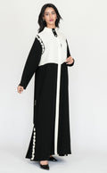 Black & White Contrast Abaya