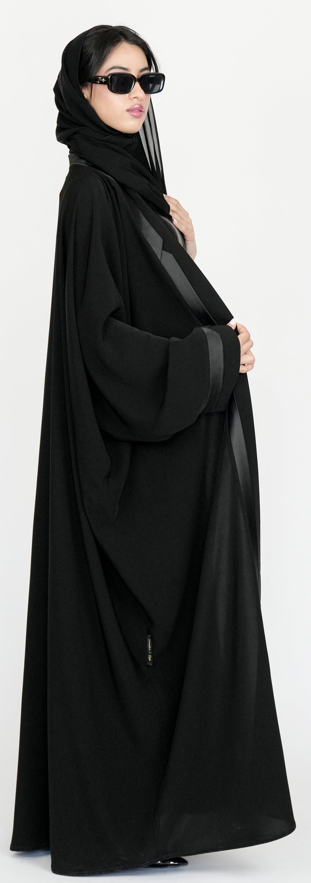Black Open Abaya