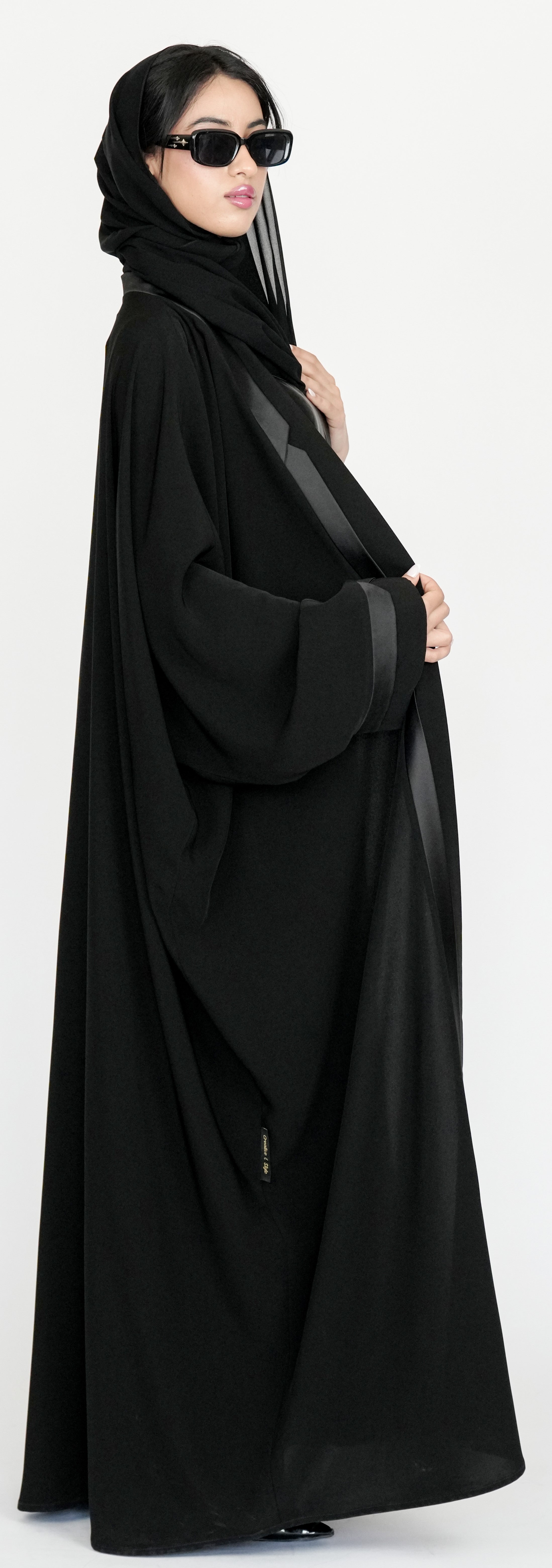 Black Open Abaya
