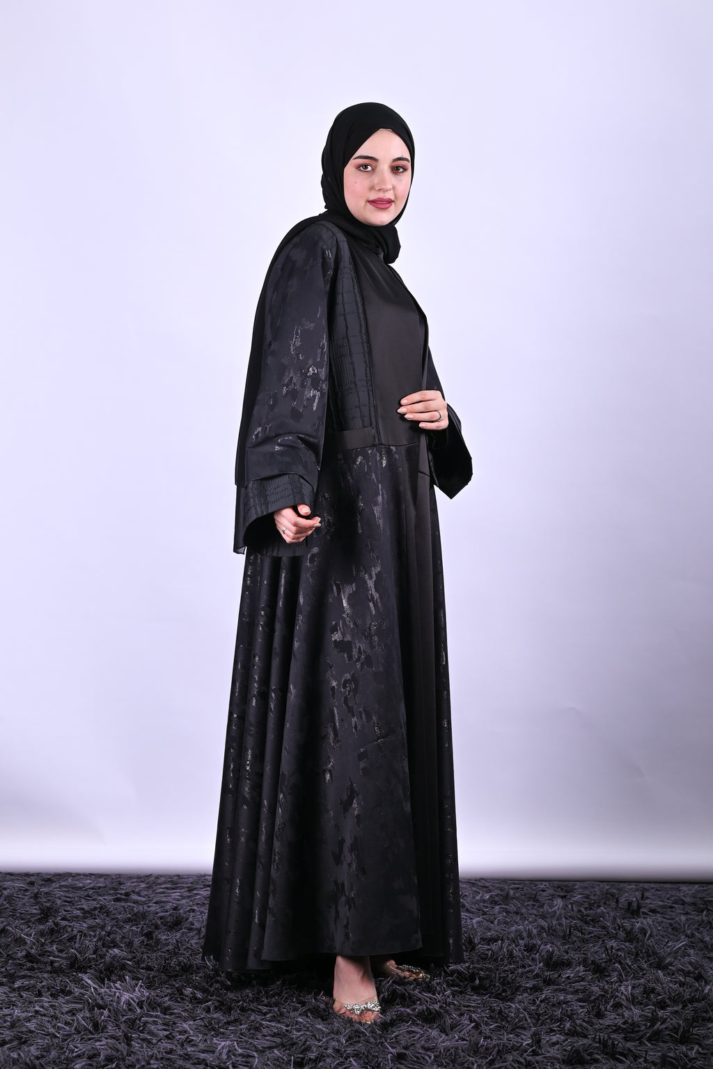 Elegant Enigma Silk Crepe Abaya