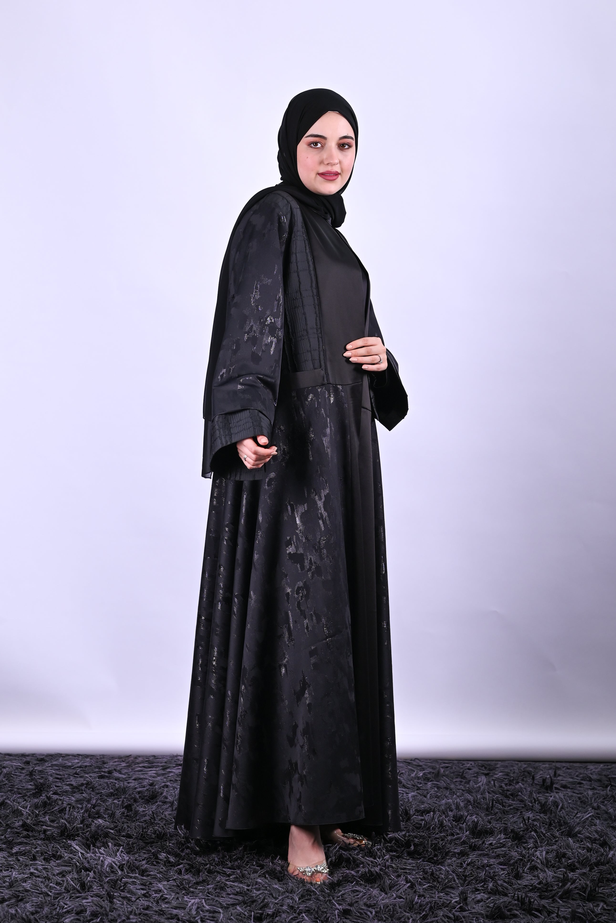 Elegant Enigma Silk Crepe Abaya