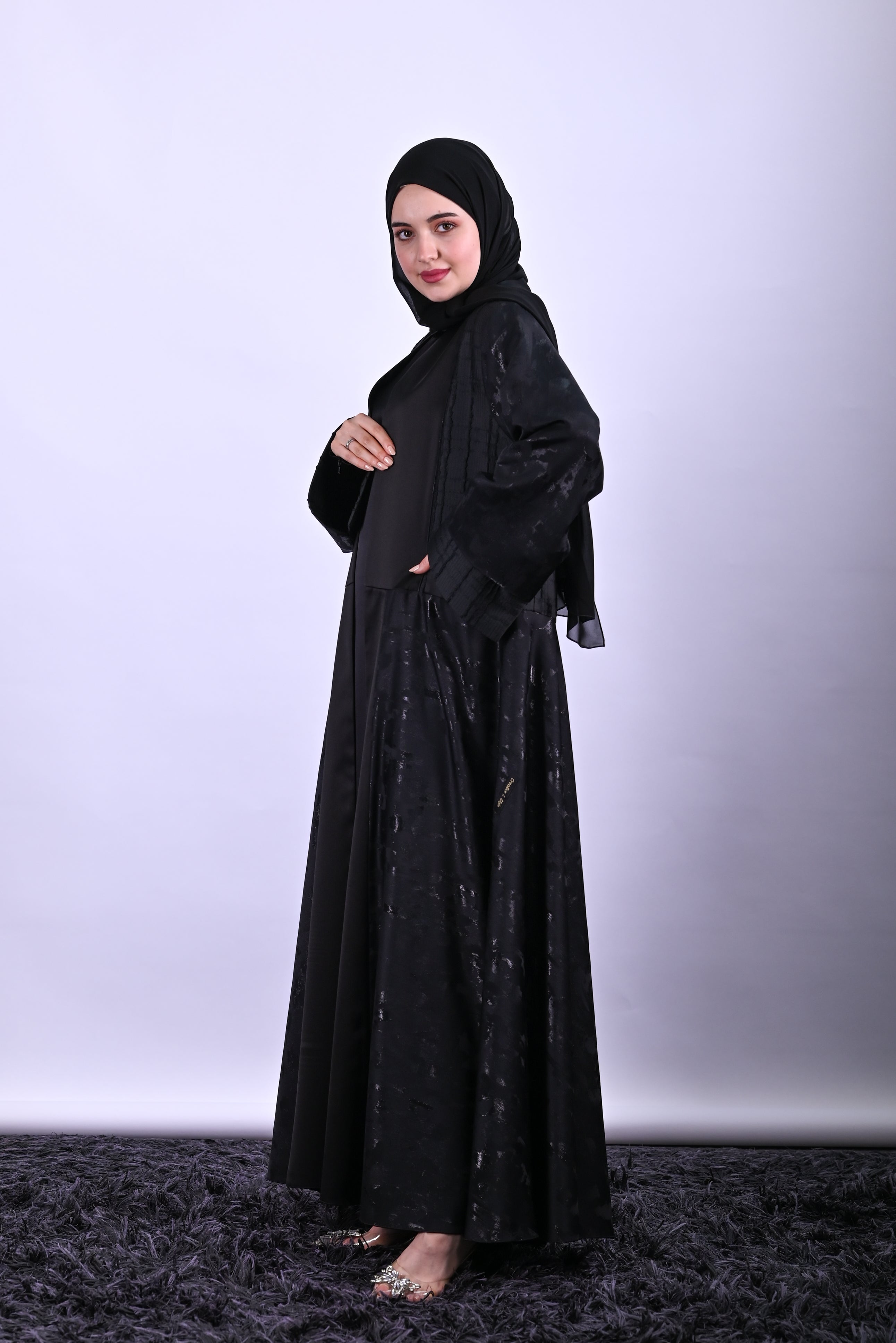 Elegant Enigma Silk Crepe Abaya