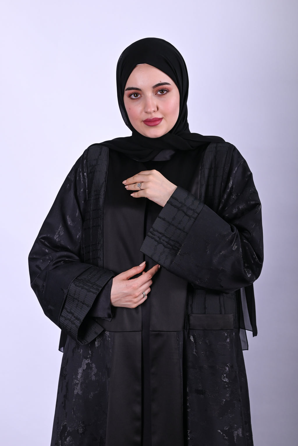 Elegant Enigma Silk Crepe Abaya