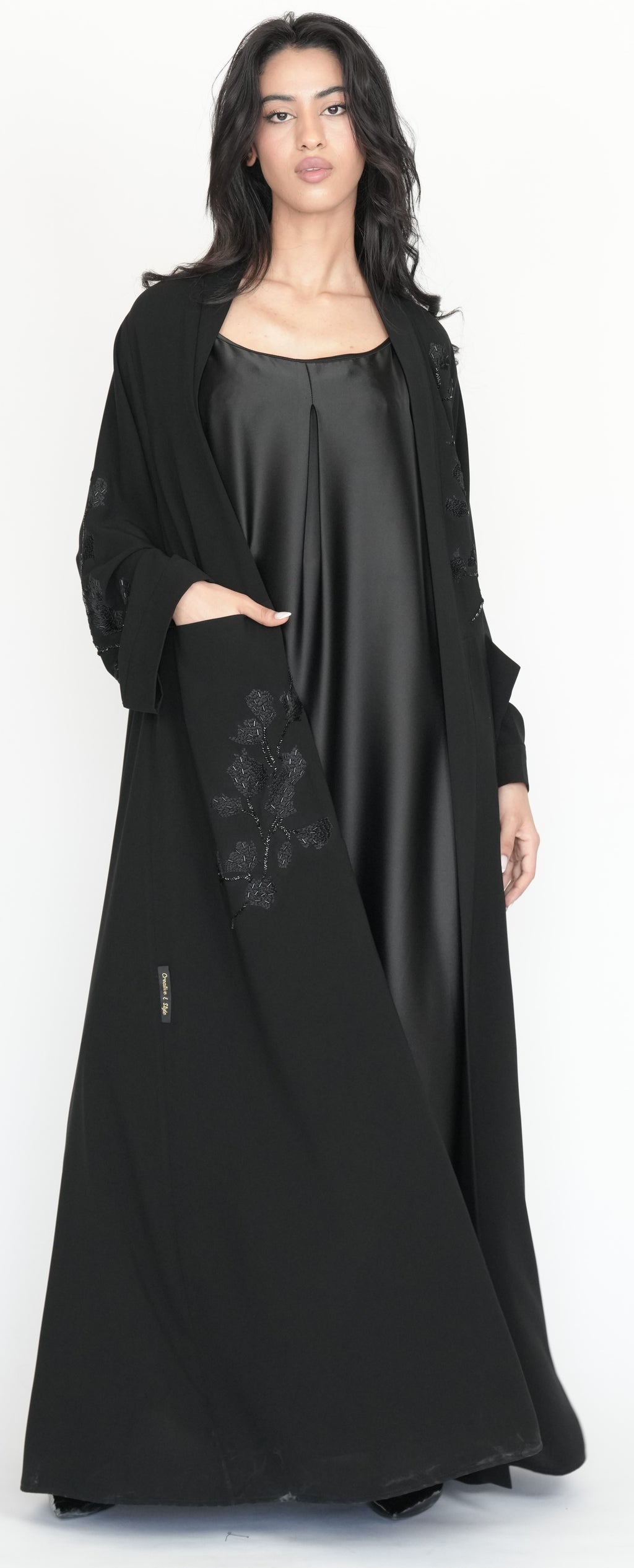 Abaya with Subtle Sequin Detailing