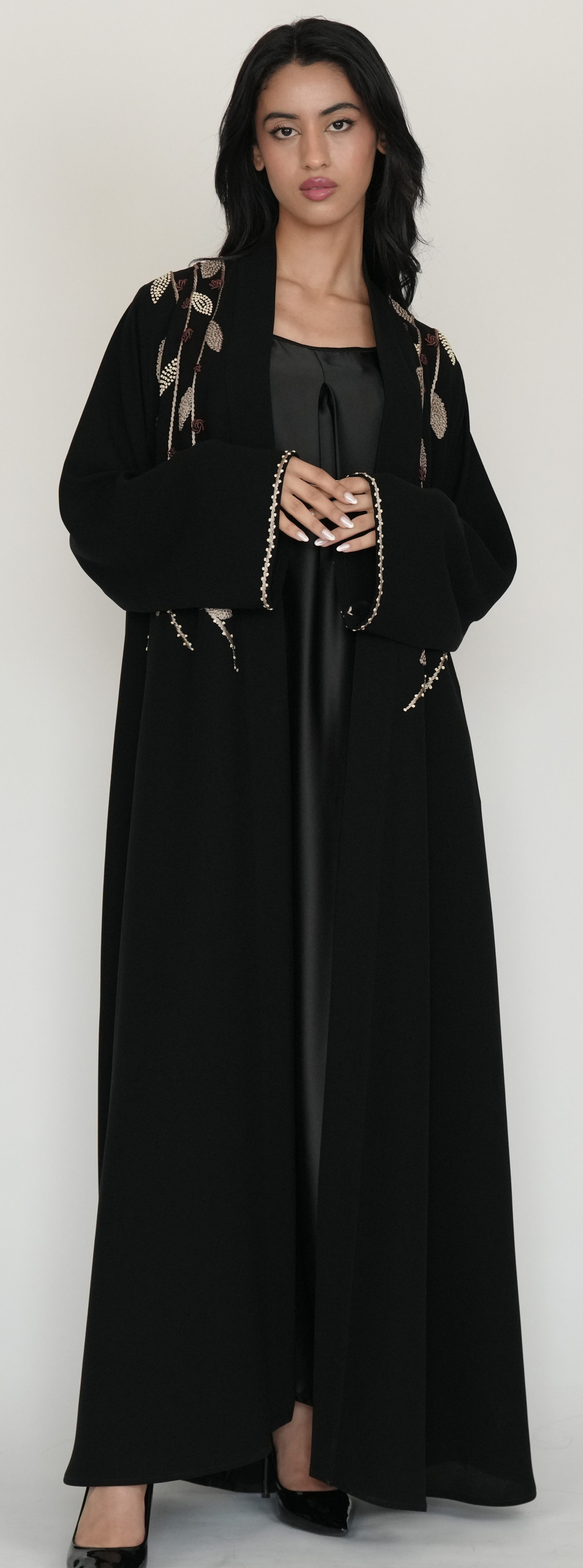 Black Open Abaya