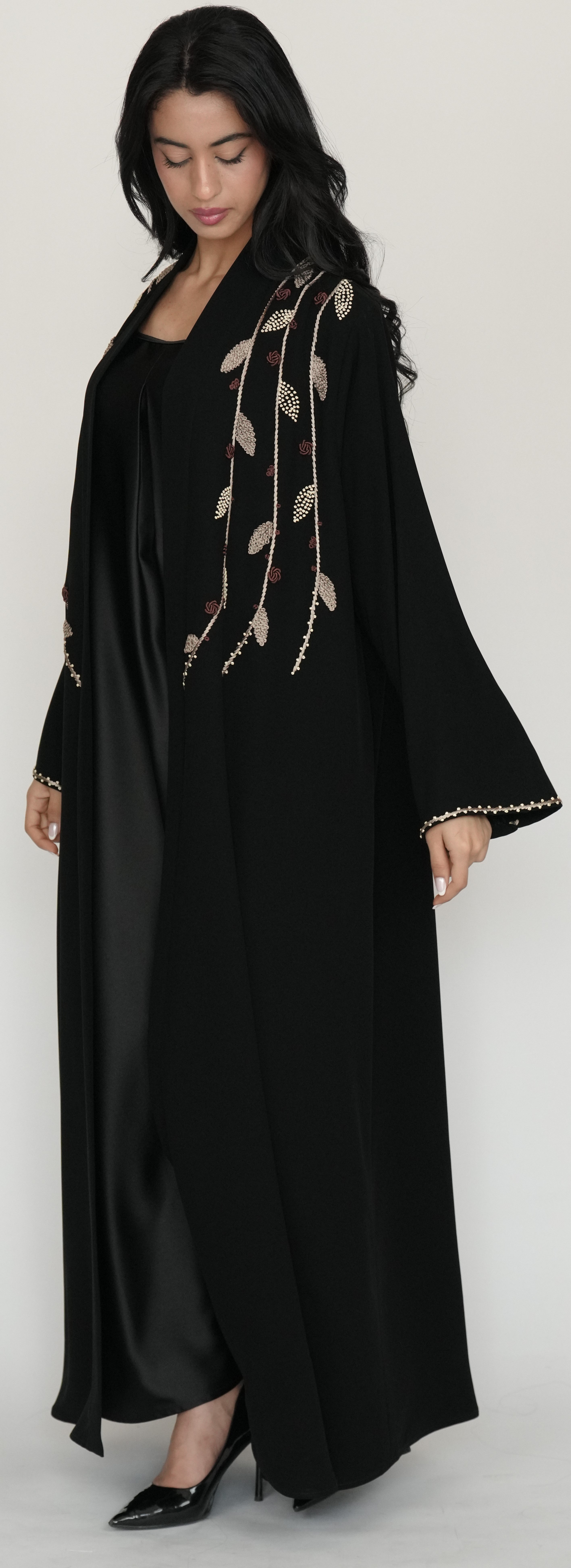 Black Open Abaya