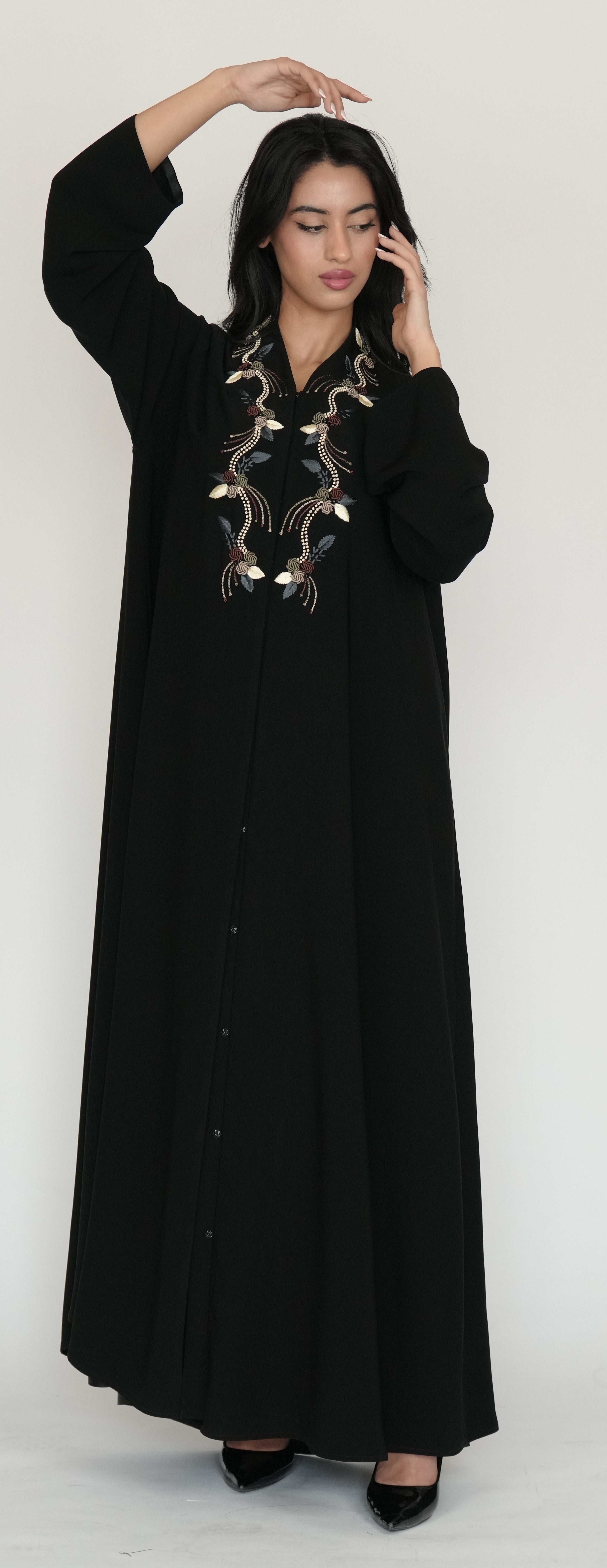 Black Button-Down Abaya