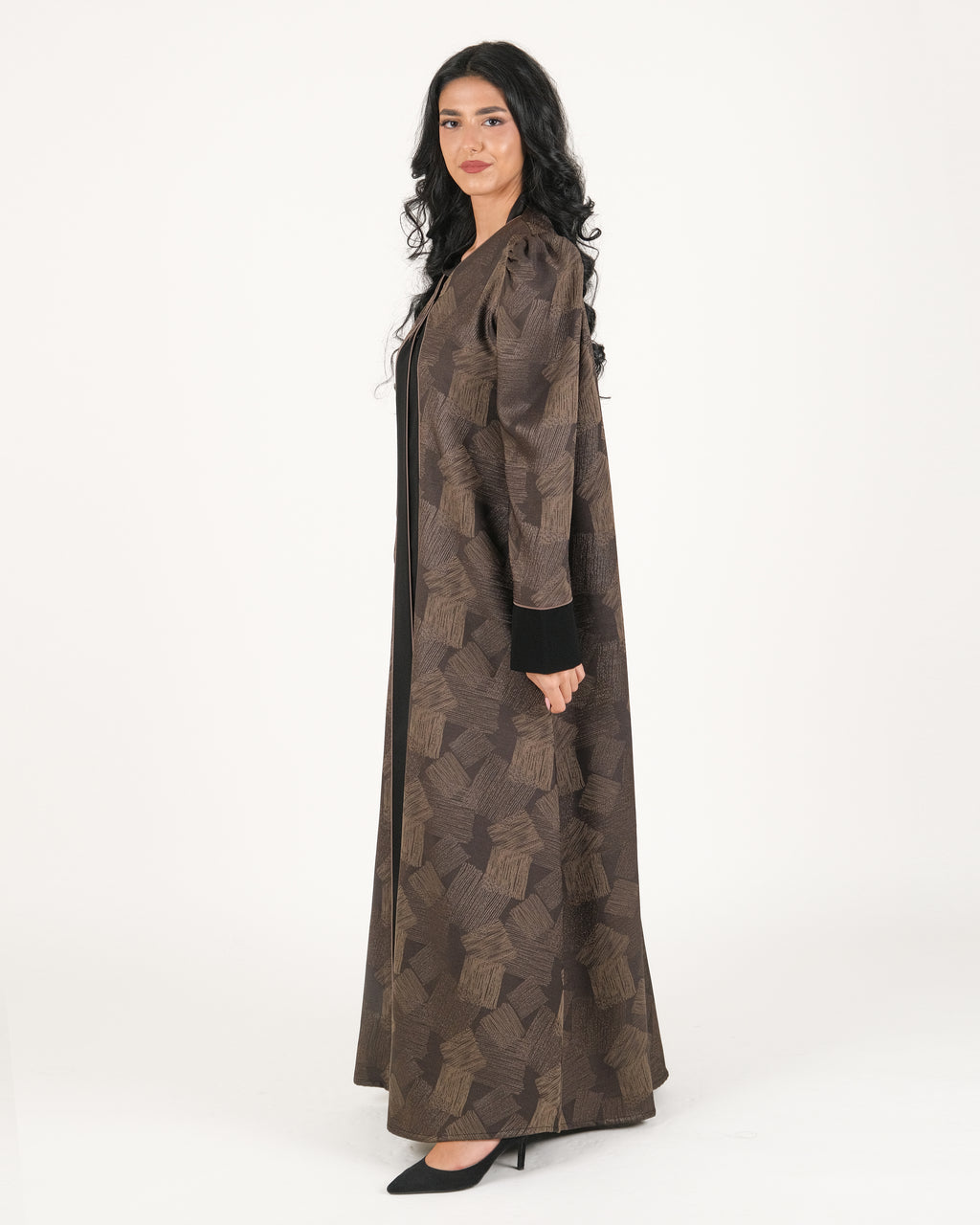 Elegant Korean Textured Brown Abaya