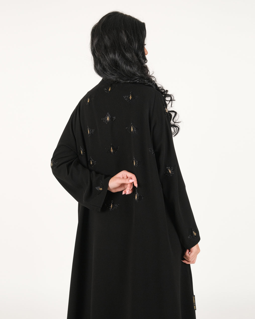 Trendy Elegant Black Handwork Abaya