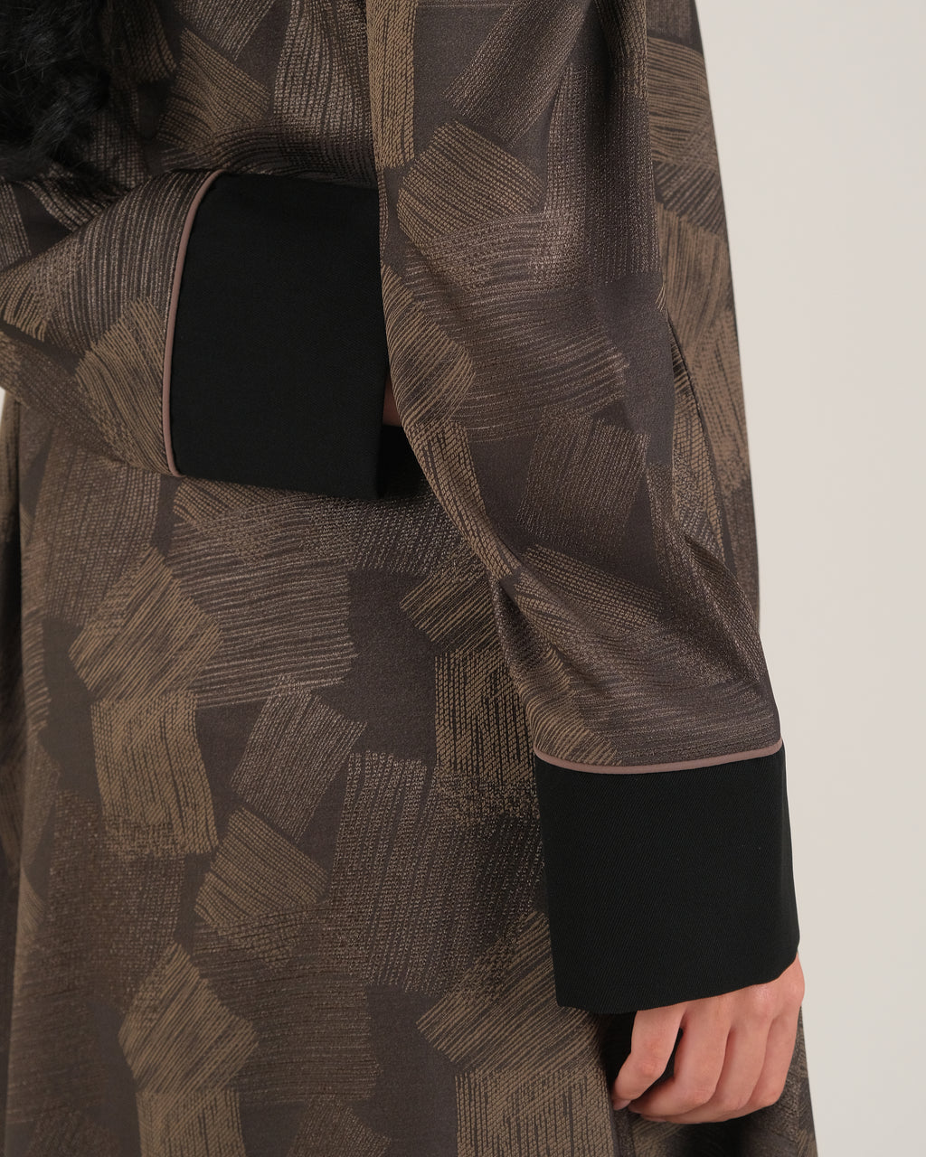 Elegant Korean Textured Brown Abaya