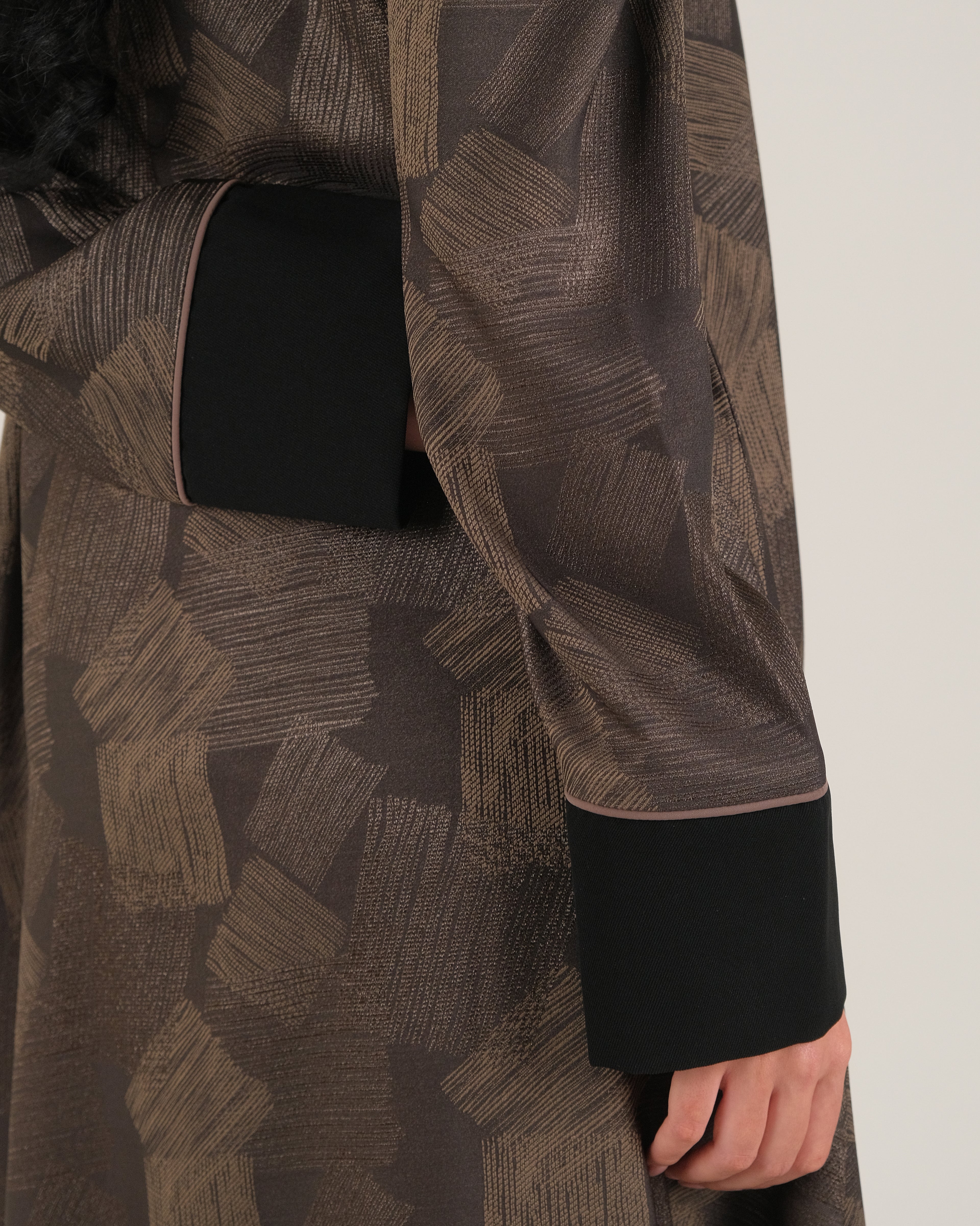 Elegant Korean Textured Brown Abaya