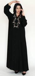 Black Button-Down Abaya